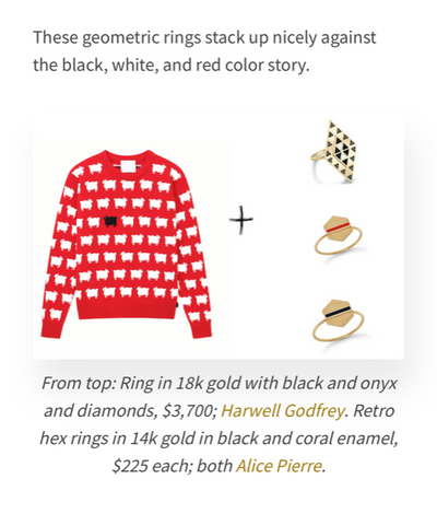 Our Retro Hex Rings in JCK Magazine