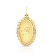 Abby Pendant necklace with 14k gold charm and diamonds