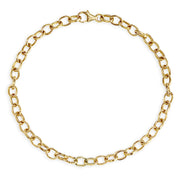quiet luxury artisanal gold chain anklet