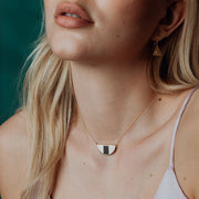 Eye Necklace with Onyx Inlay